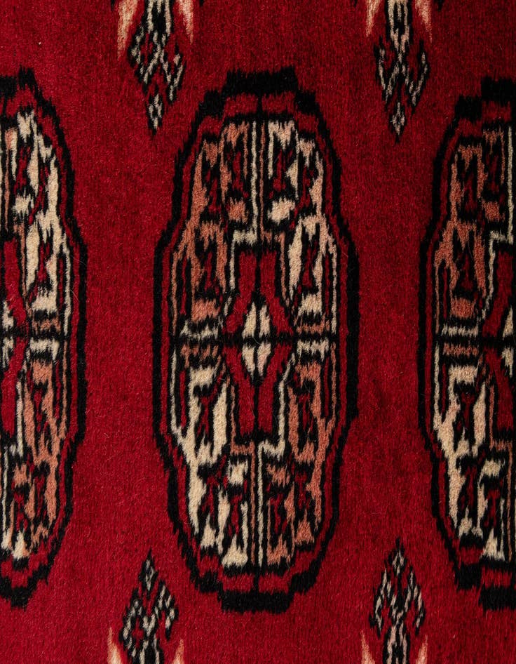 Detail image of  2' x 3' 4  Hand Knotted Torkaman Persian Wool Rug