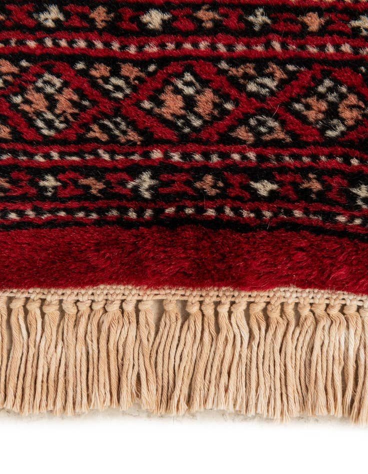 Detail image of  2' x 3' 4  Hand Knotted Torkaman Persian Wool Rug