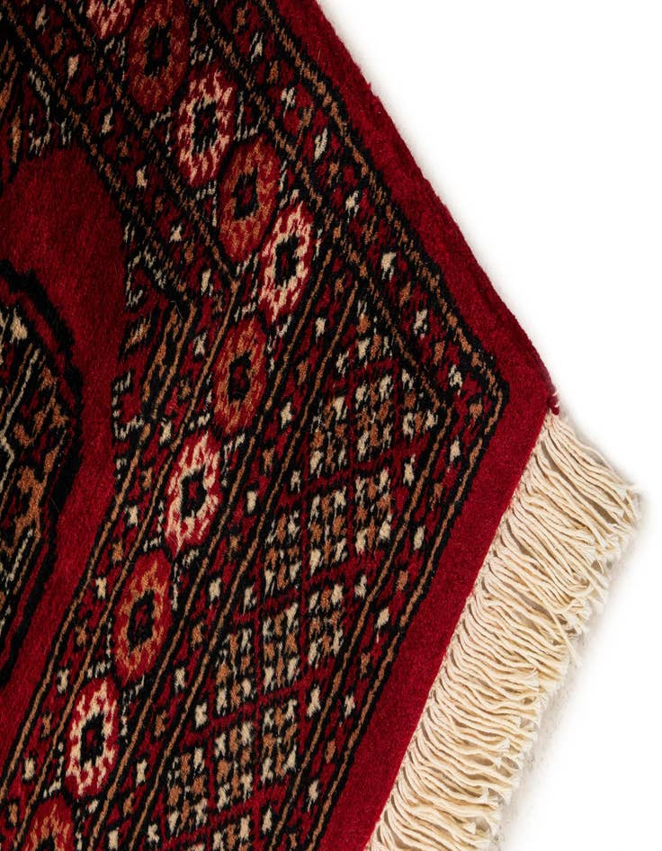 Detail image of  2' x 2' 11  Hand Knotted Torkaman Persian Wool Rug