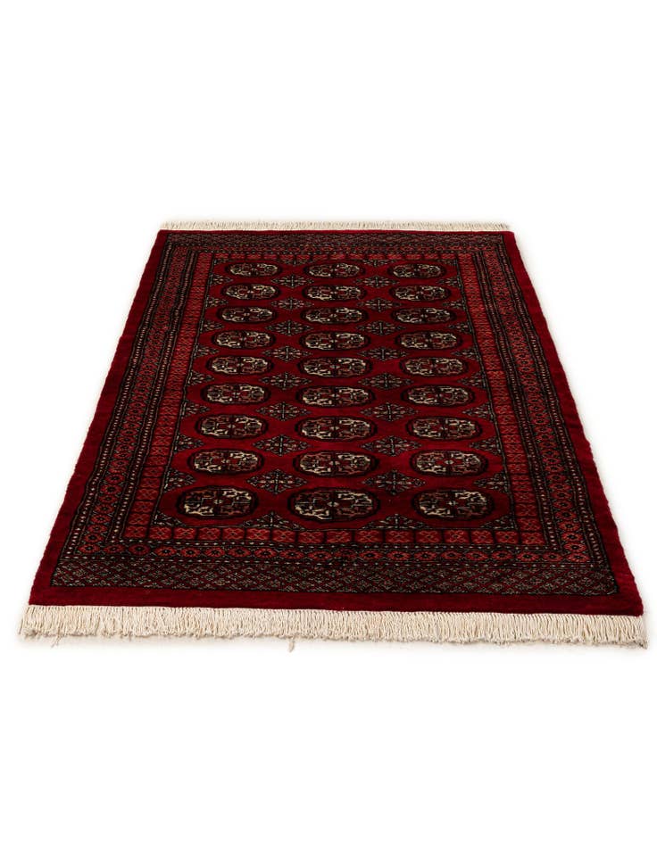 Detail image of  4' x 6' 2  Hand Knotted Torkaman Persian Wool Rug