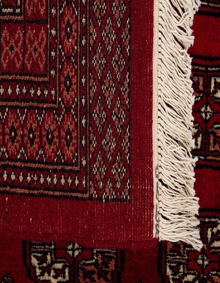 Detail image of  4' x 6' 2  Hand Knotted Torkaman Persian Wool Rug