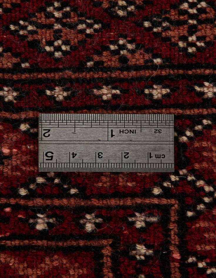 Detail image of  4' x 6' 2  Hand Knotted Torkaman Persian Wool Rug