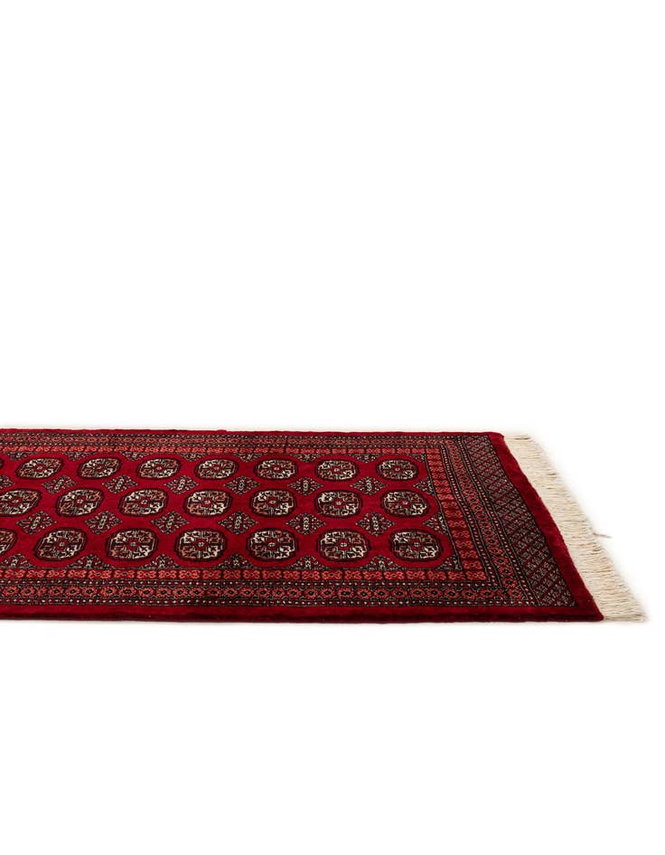 Detail image of  4' x 6' 2  Hand Knotted Torkaman Persian Wool Rug