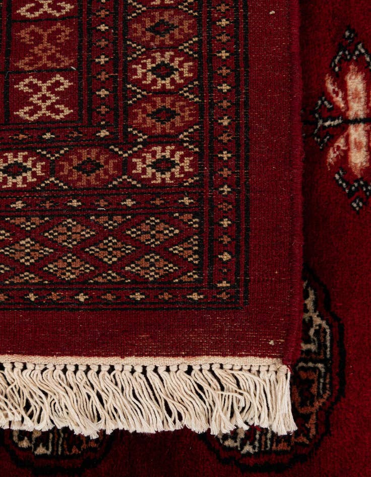 Detail image of  4' 1 x 6' 2  Hand Knotted Torkaman Persian Wool Rug