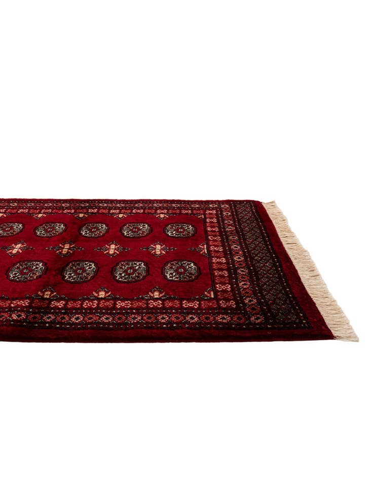 Detail image of  4' 1 x 6' 2  Hand Knotted Torkaman Persian Wool Rug