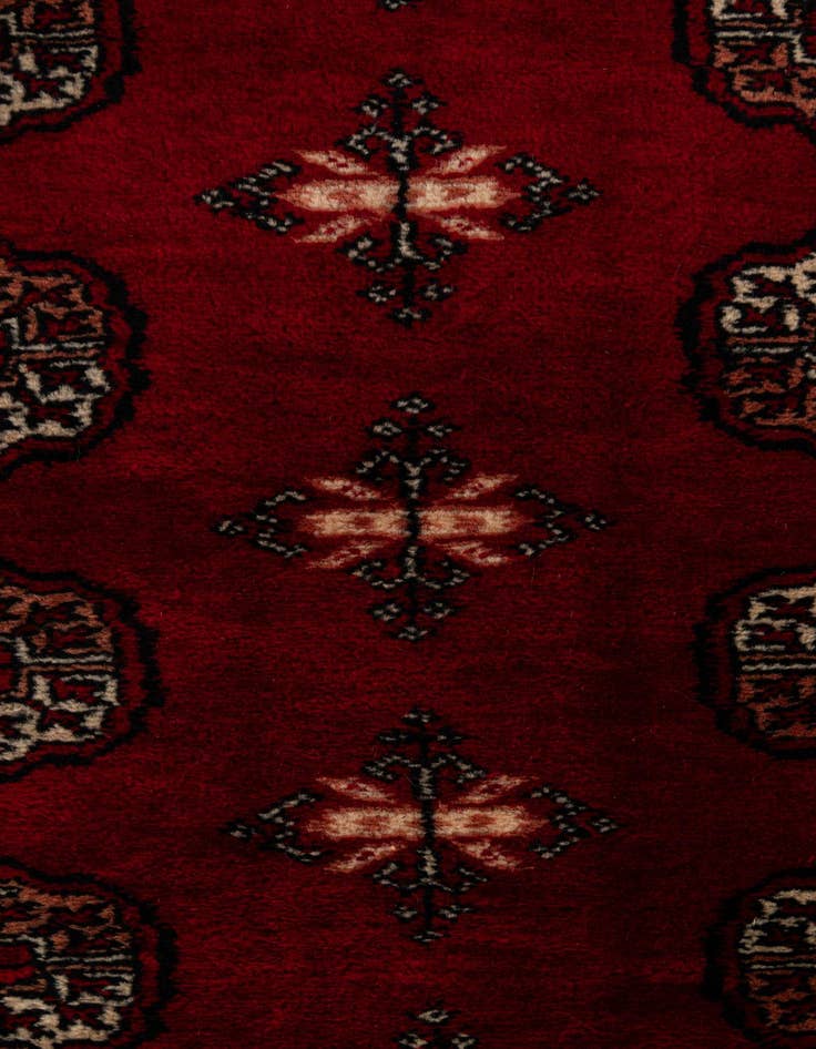 Detail image of  4' 1 x 6' 2  Hand Knotted Torkaman Persian Wool Rug