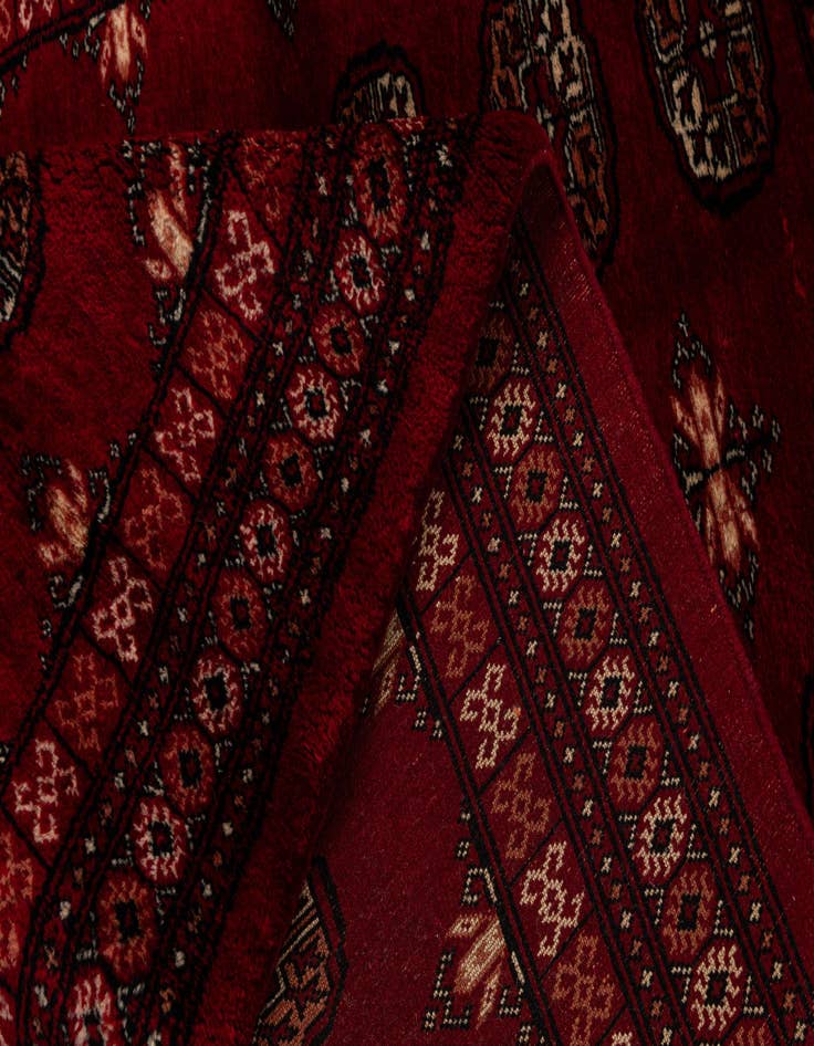 Detail image of  4' 1 x 6' 2  Hand Knotted Torkaman Persian Wool Rug