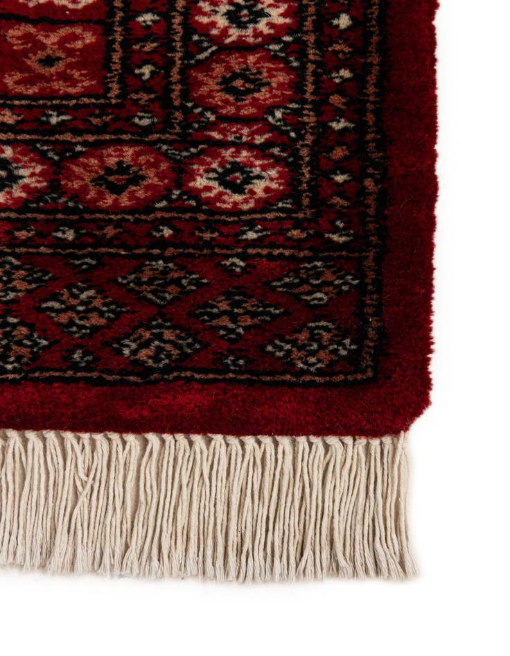 Detail image of  4' 3 x 6' 8  Hand Knotted Torkaman Persian Wool Rug