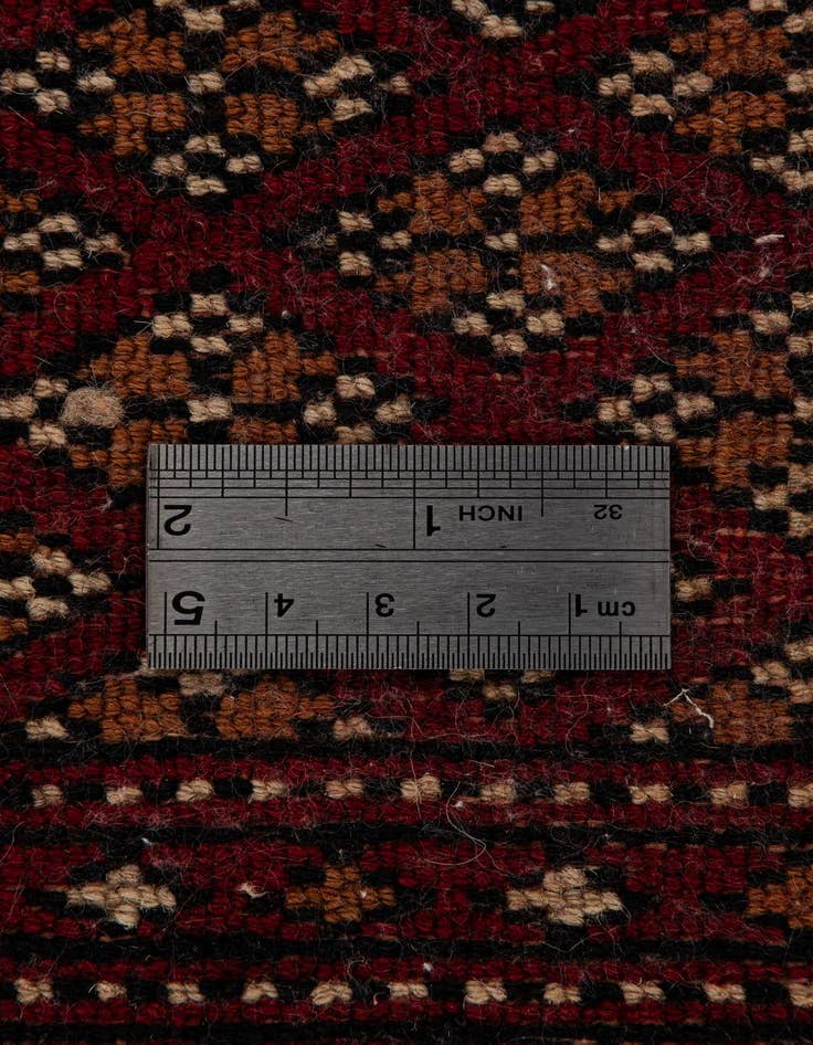 Detail image of  4' 3 x 6' 2  Hand Knotted Torkaman Persian Wool Rug