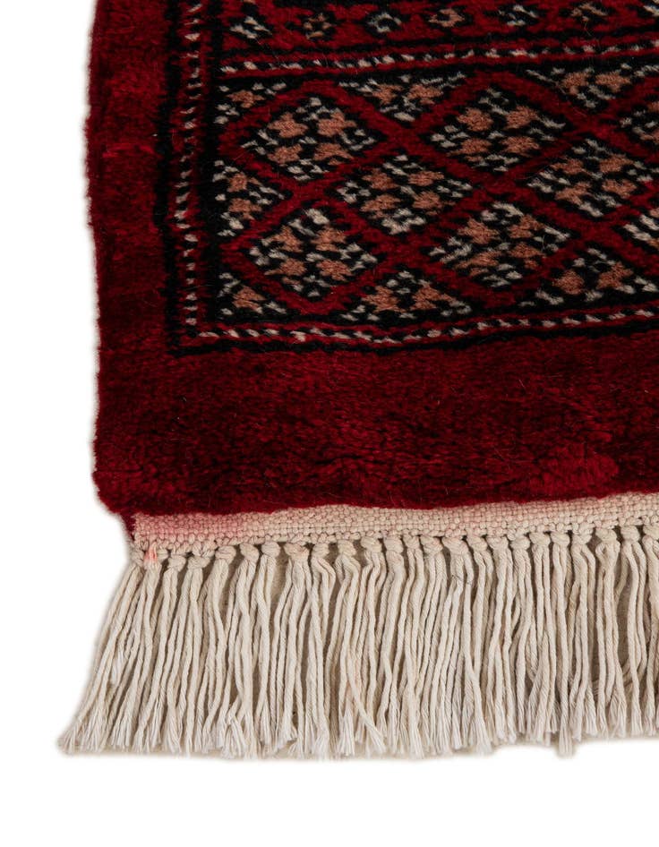 Detail image of  4' 2 x 5' 7  Hand Knotted Torkaman Persian Wool Rug