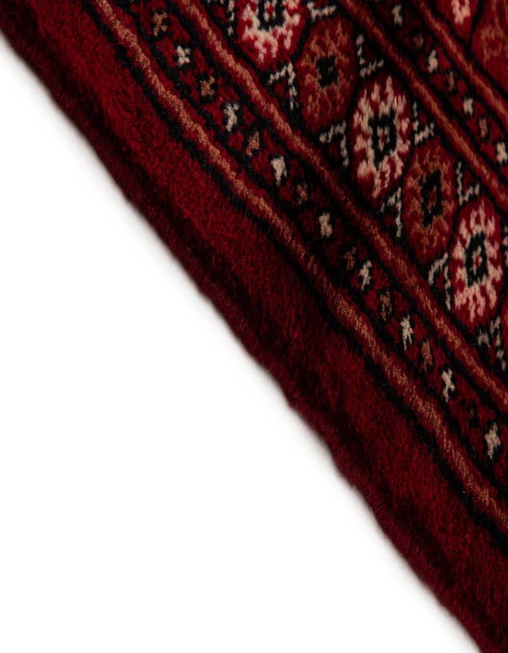 Detail image of  4' 2 x 6' 3  Hand Knotted Torkaman Persian Wool Rug