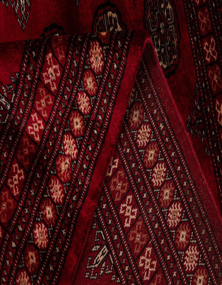 Detail image of  4' 1 x 6'  Hand Knotted Torkaman Persian Wool Rug