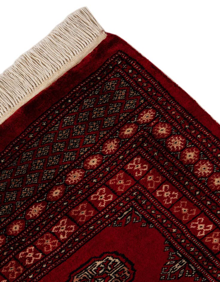 Detail image of  4' 1 x 6'  Hand Knotted Torkaman Persian Wool Rug