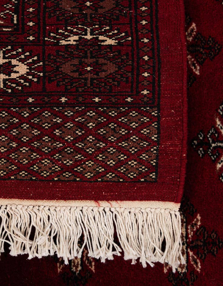 Detail image of  4' 3 x 6'  Hand Knotted Torkaman Persian Wool Rug