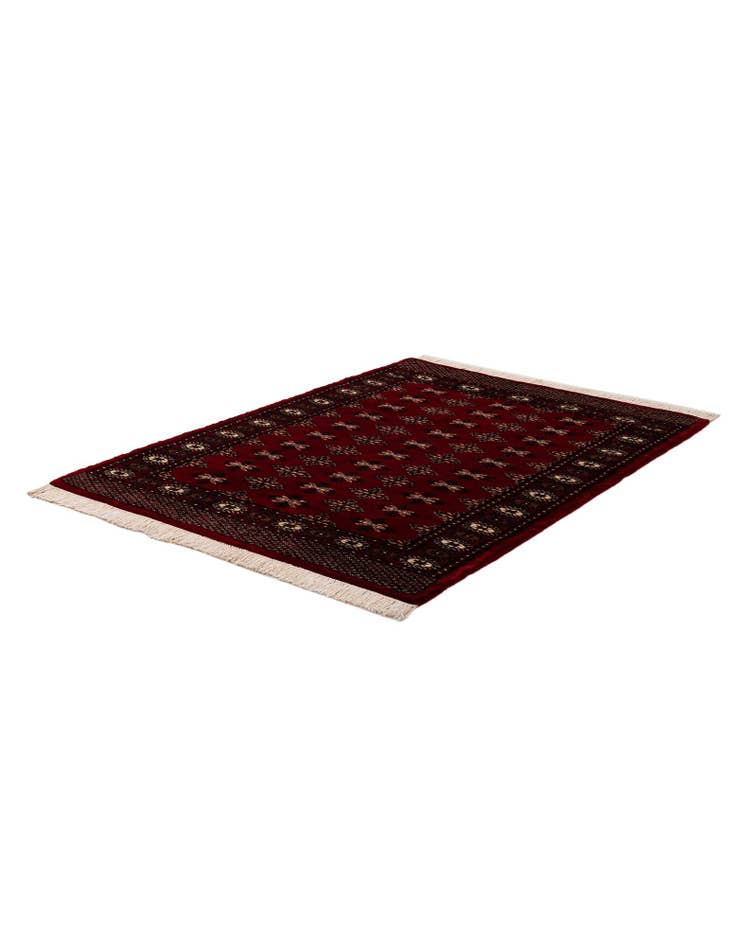 Detail image of  4' 3 x 6'  Hand Knotted Torkaman Persian Wool Rug