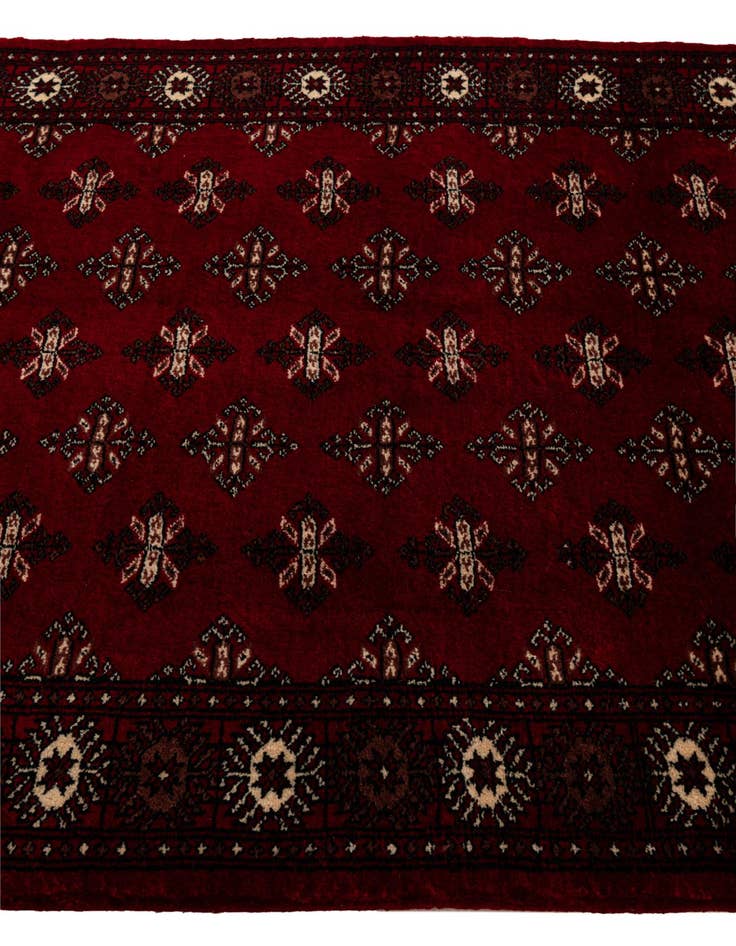 Detail image of  4' 3 x 6'  Hand Knotted Torkaman Persian Wool Rug
