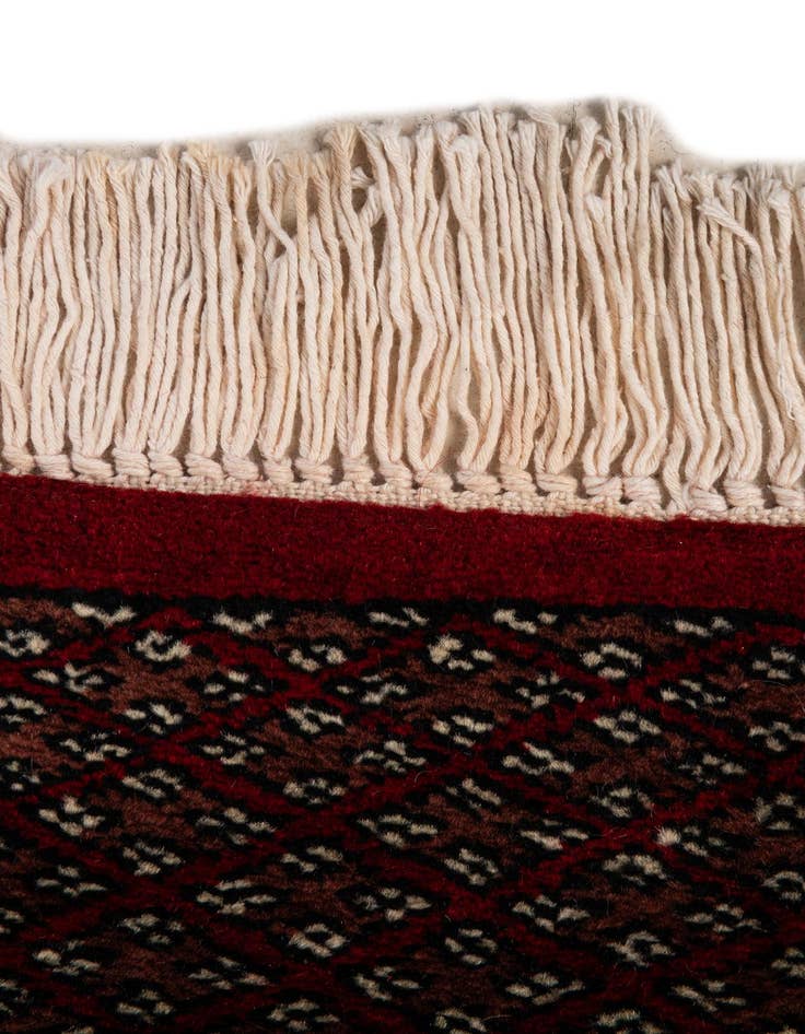 Detail image of  4' 3 x 6'  Hand Knotted Torkaman Persian Wool Rug