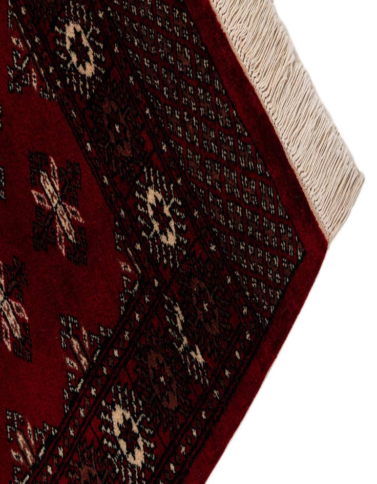 Detail image of  4' 3 x 6'  Hand Knotted Torkaman Persian Wool Rug