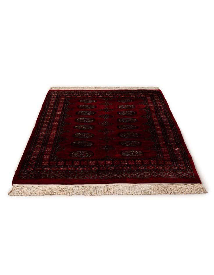 Detail image of  4' 2 x 6'  Hand Knotted Torkaman Persian Wool Rug