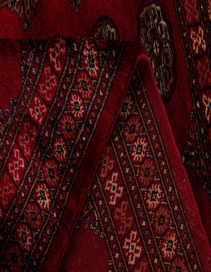 Detail image of  4' 2 x 6'  Hand Knotted Torkaman Persian Wool Rug