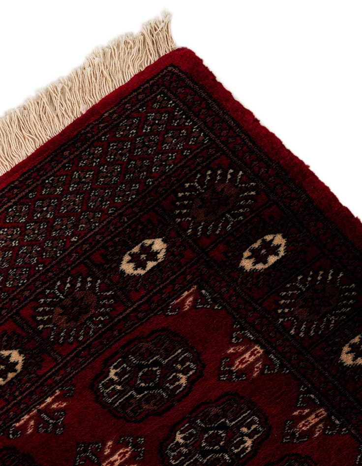 Detail image of  4' 2 x 6' 3  Hand Knotted Torkaman Persian Wool Rug