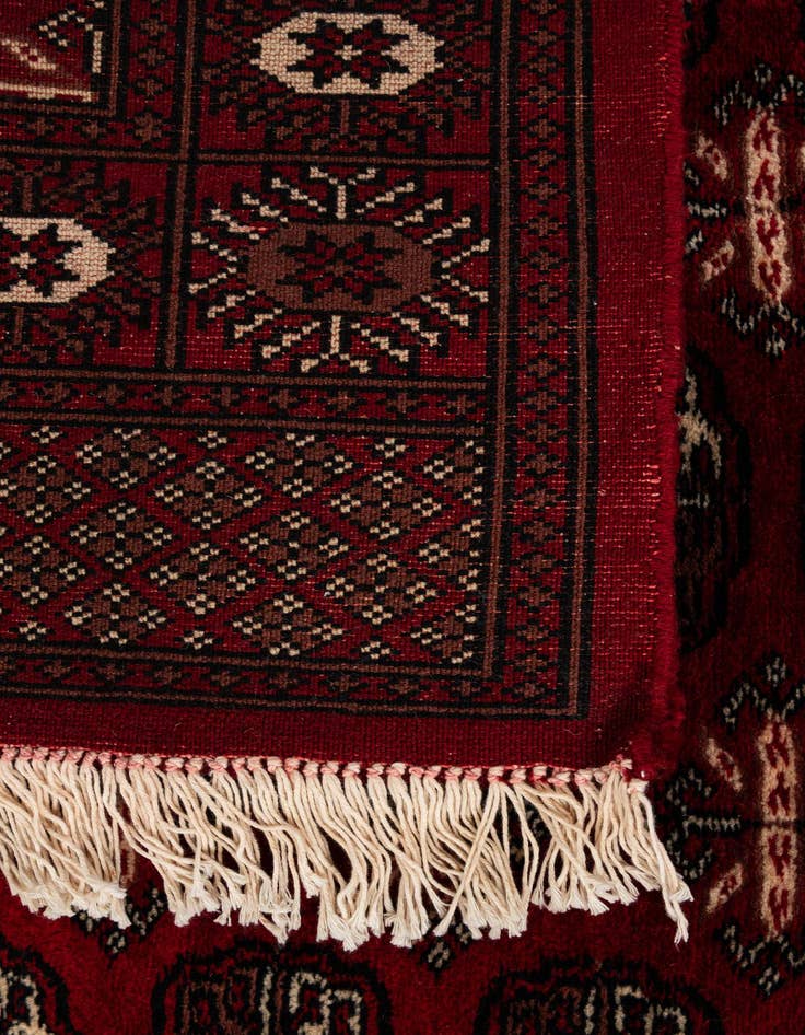 Detail image of  4' 2 x 6' 3  Hand Knotted Torkaman Persian Wool Rug