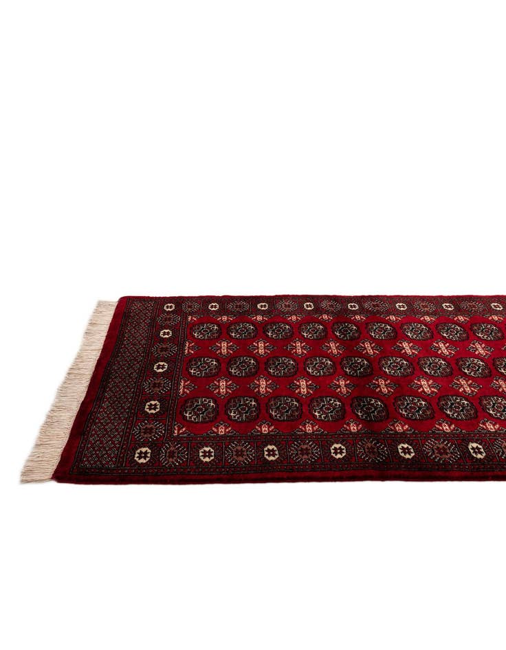 Detail image of  4' 2 x 6' 3  Hand Knotted Torkaman Persian Wool Rug