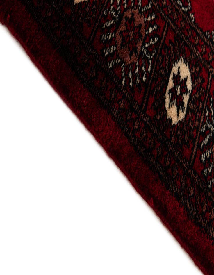 Detail image of  4' 2 x 6' 3  Hand Knotted Torkaman Persian Wool Rug