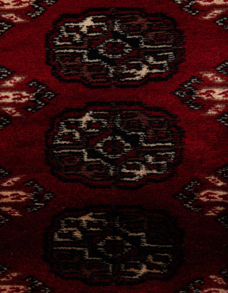 Detail image of  4' 2 x 6' 3  Hand Knotted Torkaman Persian Wool Rug