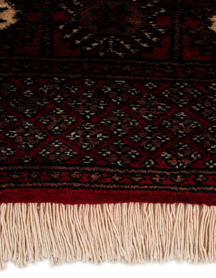 Detail image of  4' 2 x 6' 3  Hand Knotted Torkaman Persian Wool Rug
