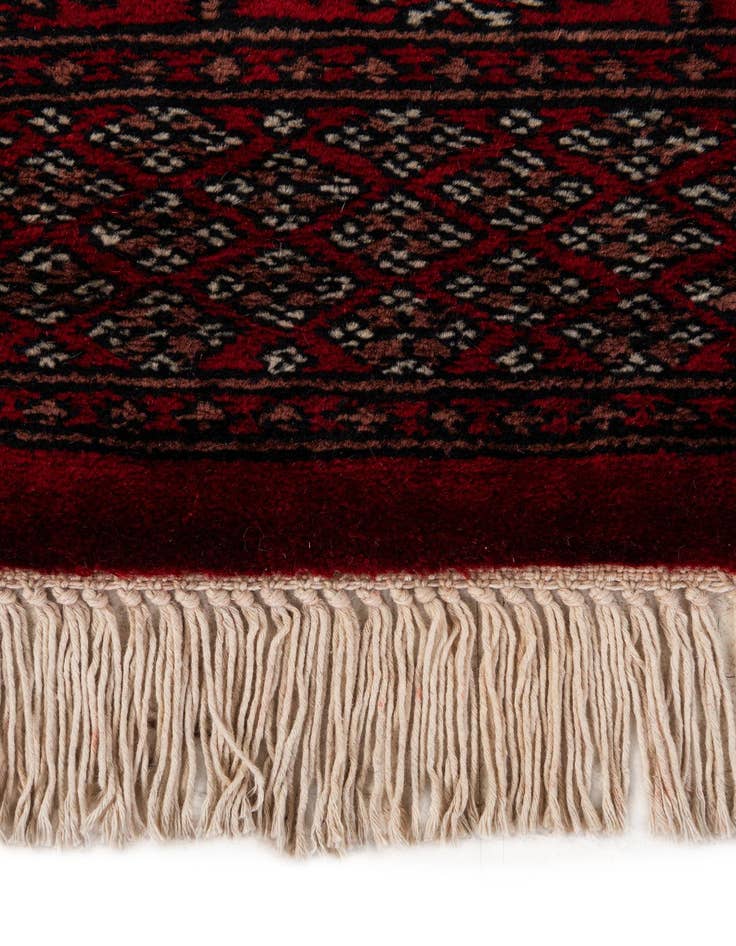 Detail image of  4' 2 x 6' 3  Hand Knotted Torkaman Persian Wool Rug