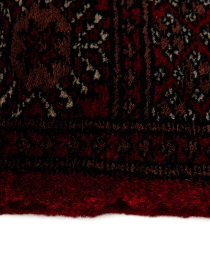 Detail image of  4' 2 x 6' 3  Hand Knotted Torkaman Persian Wool Rug