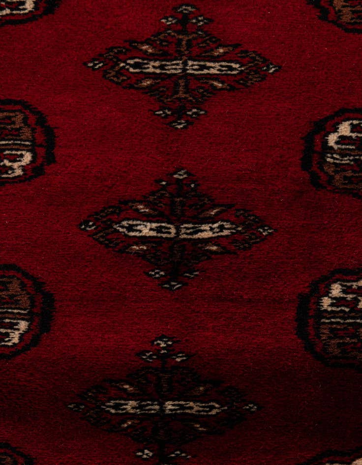 Detail image of  4' 4 x 6' 2  Hand Knotted Torkaman Persian Wool Rug