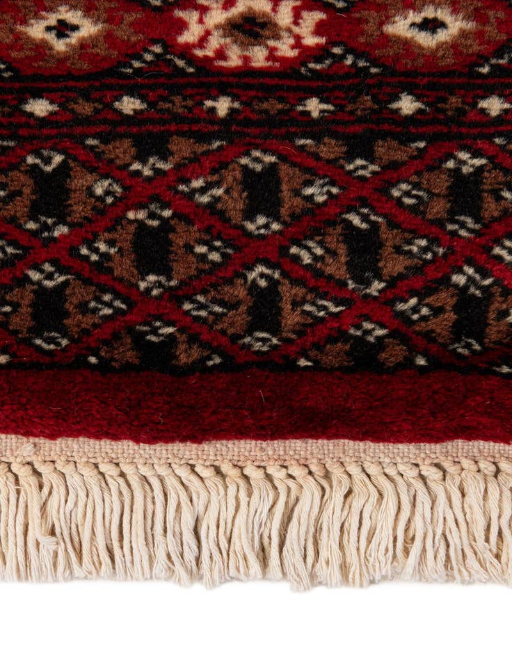 Detail image of  4' 4 x 6' 2  Hand Knotted Torkaman Persian Wool Rug
