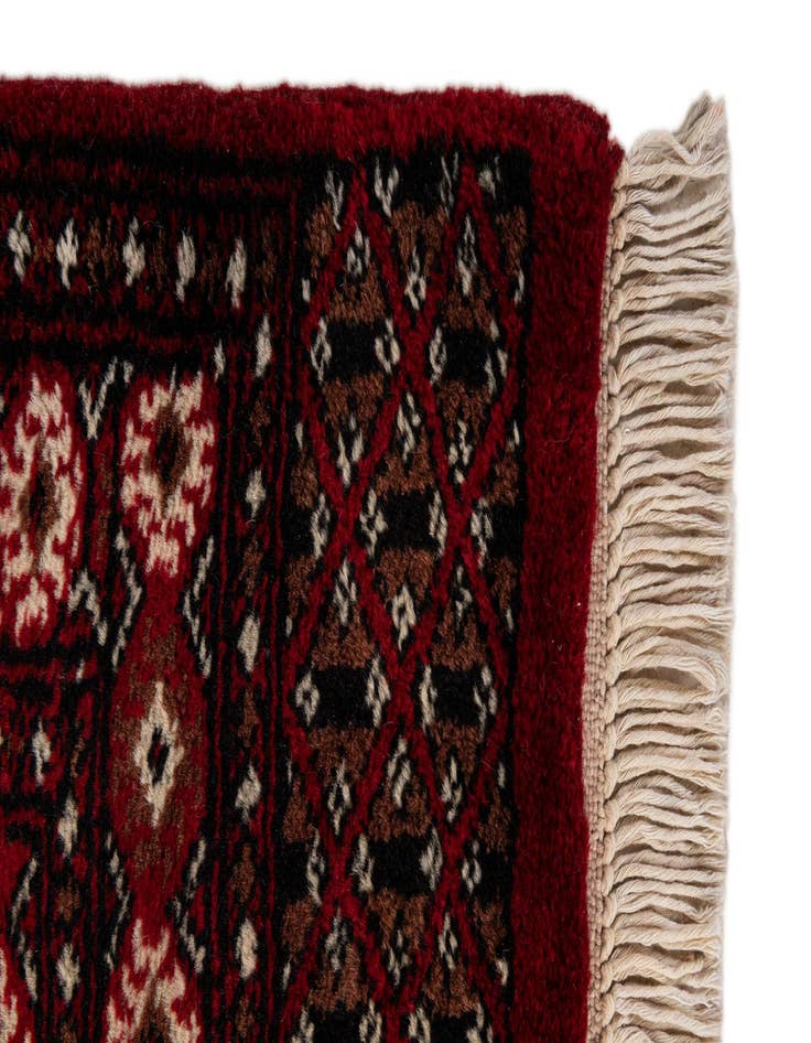 Detail image of  4' 4 x 6' 2  Hand Knotted Torkaman Persian Wool Rug