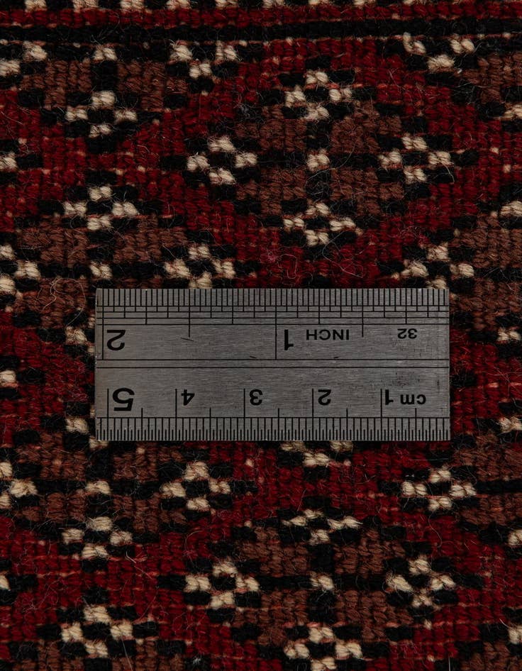 Detail image of  4' 3 x 6' 4  Hand Knotted Torkaman Persian Wool Rug