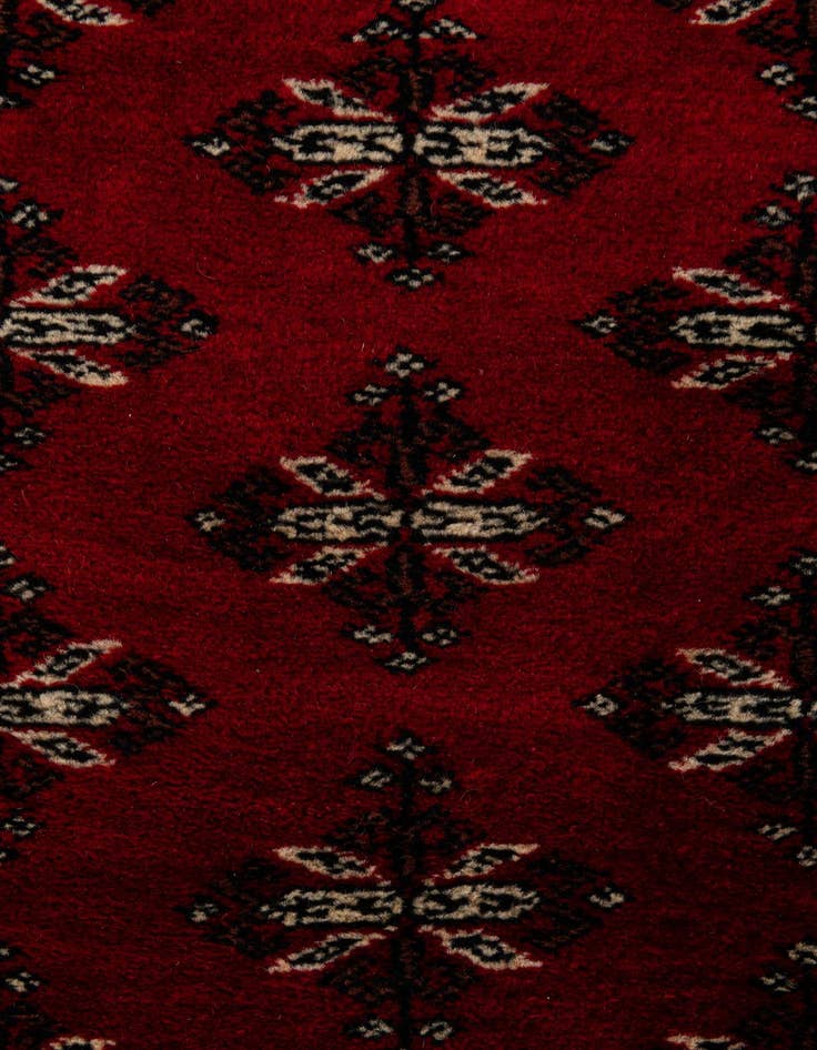 Detail image of  4' 3 x 6' 4  Hand Knotted Torkaman Persian Wool Rug