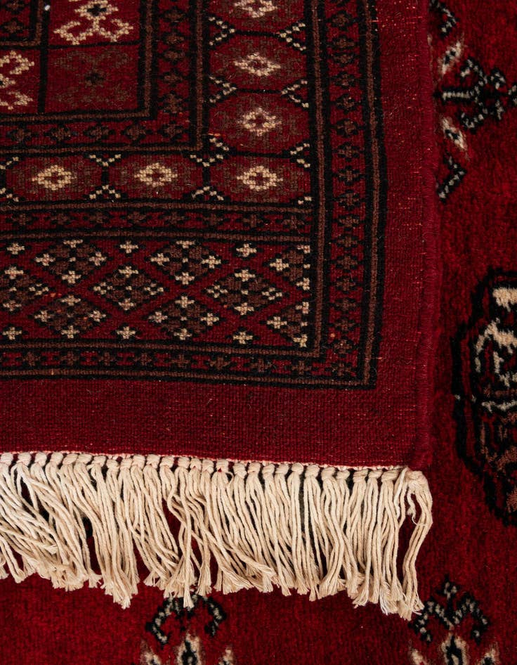 Detail image of  4' 1 x 6' 6  Hand Knotted Torkaman Persian Wool Rug