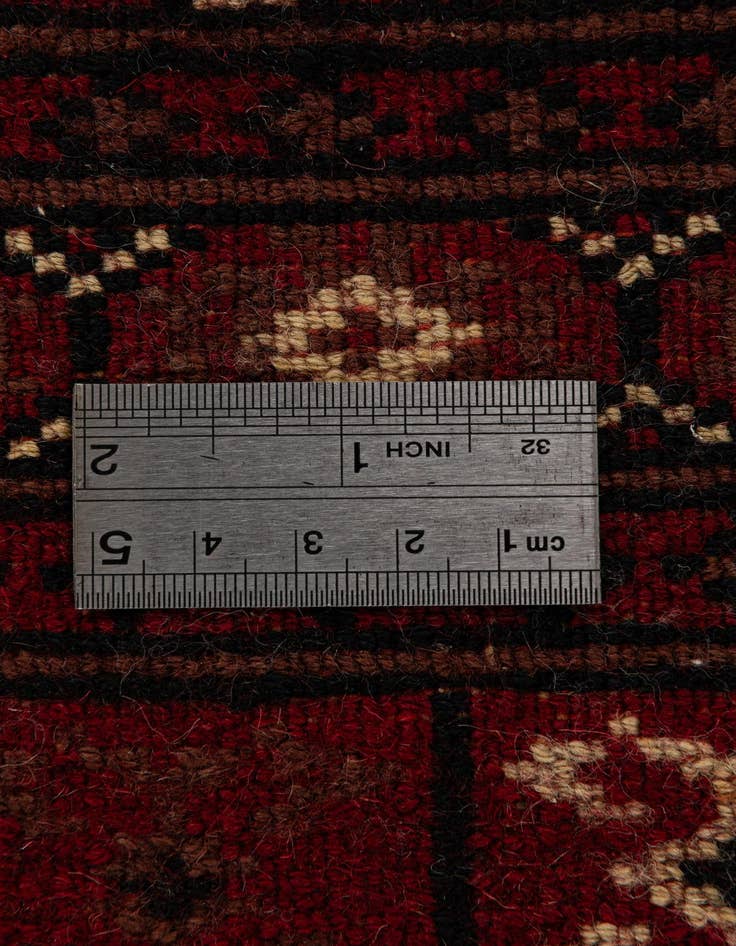 Detail image of  4' 1 x 6' 6  Hand Knotted Torkaman Persian Wool Rug