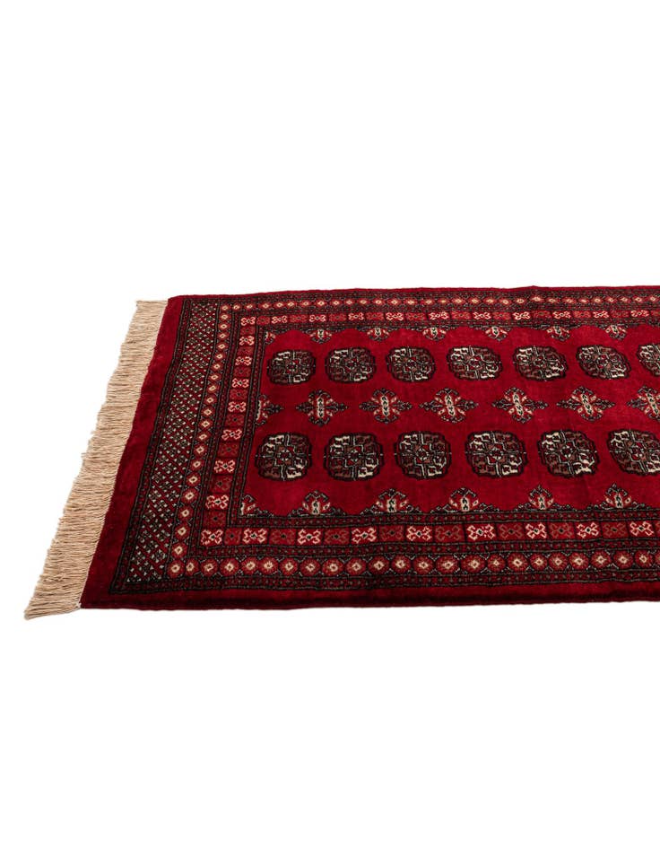 Detail image of  4' 1 x 6' 6  Hand Knotted Torkaman Persian Wool Rug