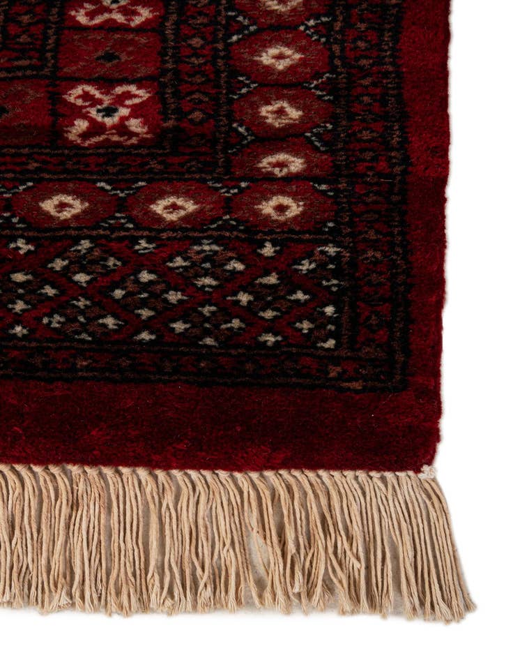 Detail image of  4' 1 x 6' 6  Hand Knotted Torkaman Persian Wool Rug