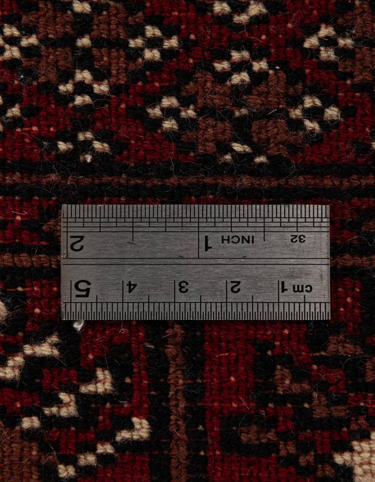 Detail image of  4' 1 x 6' 3  Hand Knotted Torkaman Persian Wool Rug