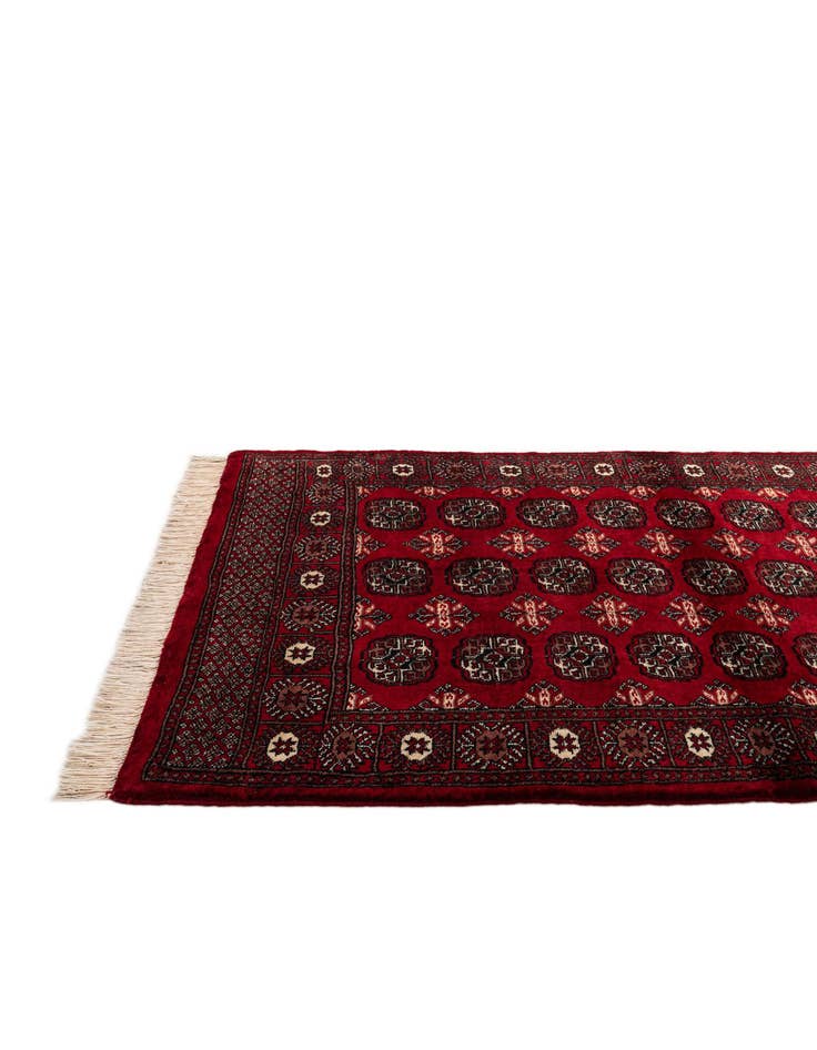 Detail image of  4' 1 x 6' 3  Hand Knotted Torkaman Persian Wool Rug