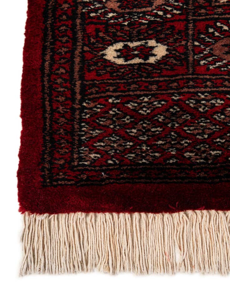 Detail image of  4' 1 x 6' 3  Hand Knotted Torkaman Persian Wool Rug