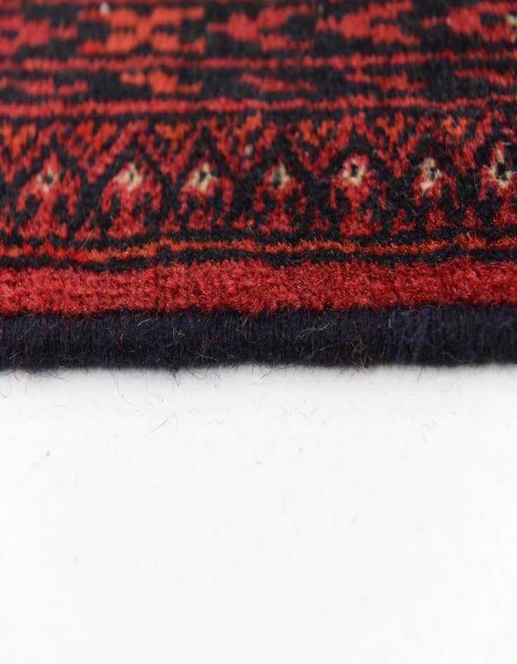 Detail image of  6' 7 x 10'  Hand Knotted Torkaman Oriental Wool Rug