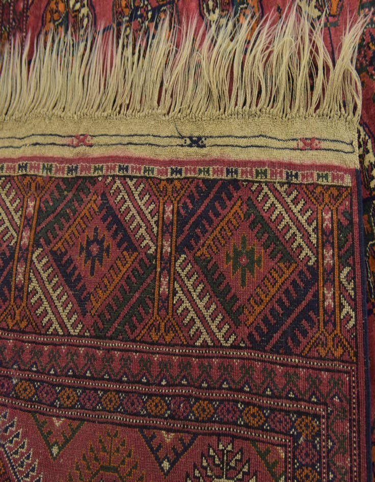 Detail image of 7' 7 x 11' 6 Hand Knotted Torkaman Wool Rug