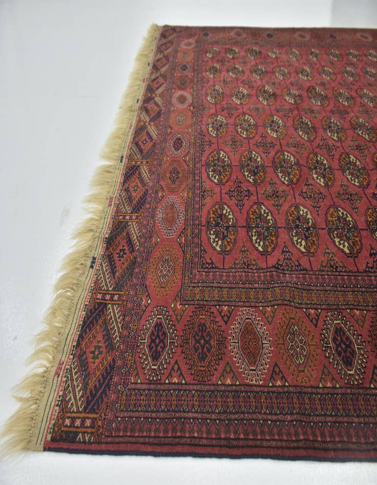 Detail image of 7' 7 x 11' 6 Hand Knotted Torkaman Wool Rug