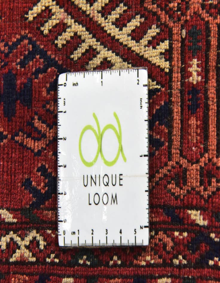 Detail image of  6' 10 x 9' 10  Hand Knotted Torkaman Oriental Wool Rug