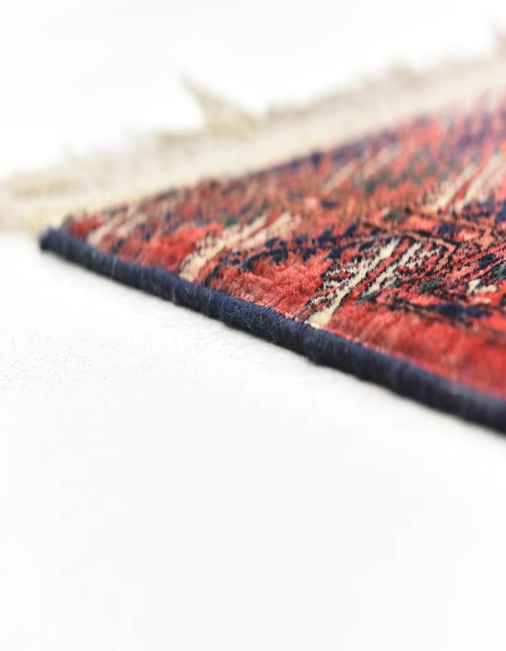 Detail image of  6' 10 x 9' 10  Hand Knotted Torkaman Oriental Wool Rug
