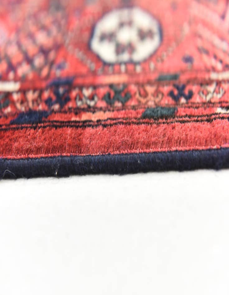 Detail image of  6' 10 x 9' 10  Hand Knotted Torkaman Oriental Wool Rug